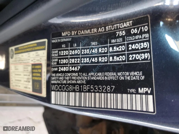2011 Mercedes-Benz GLK-Class GLK 350 with VIN WDCGG8HB1BF533287, listed as a Copart auction lot 46532365 with 166,669 mi miles and Salvage Title. Bid and sale history available at carsss.com. Image 15.
