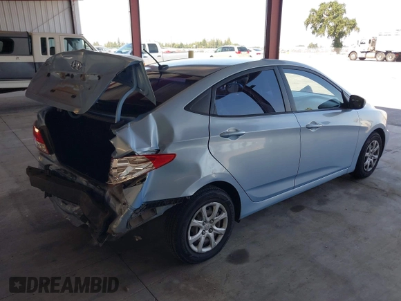 2014 Hyundai Accent GLS with VIN KMHCT4AE8EU704450, listed as a IAAI auction lot 42153043 with 139,715 mi miles. Bid and sale history available at carsss.com. Image 4.