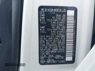 2014 Nissan Juke SV with VIN JN8AF5MR5ET362070, listed as a IAAI auction lot 42176294 with 101,489 mi miles and . Bid and sale history available at carsss.com. Image 9.
