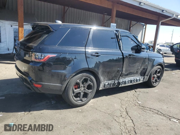 2020 Land Rover Range Rover Sport HSE with VIN SALWR2SU0LA899509, listed as a Copart auction lot 53535285 with 91,280 mi miles and Salvage title. Bid and sale history available at DreamBid. Image 3.