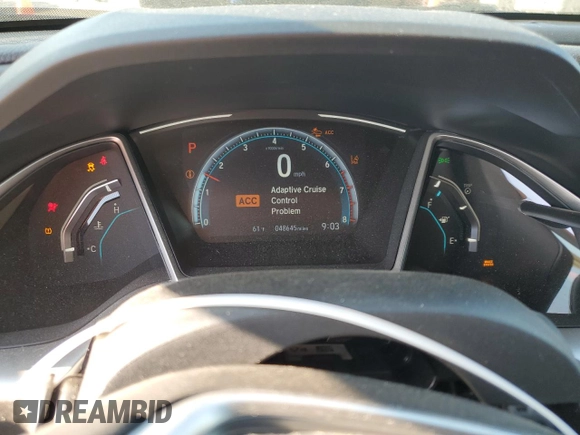 2020 Honda Civic Sedan EX with VIN 19XFC1F33LE024216, listed as a Copart auction lot 52208225 with 48,645 mi miles and Salvage Title. Bid and sale history available at carsss.com. Image 9.