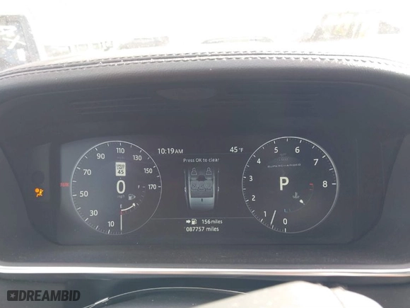2017 Land Rover Range Rover with VIN SALGS2FE4HA367554, listed as a IAAI auction lot 40933484 with 87,757 mi miles. Bid and sale history available at carsss.com. Image 7.