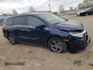 2023 Honda Odyssey EX with VIN 5FNRL6H53PB060058, listed as a Copart auction lot 53415865 with 24,778 mi miles and Salvage title. Bid and sale history available at DreamBid. Image 4.