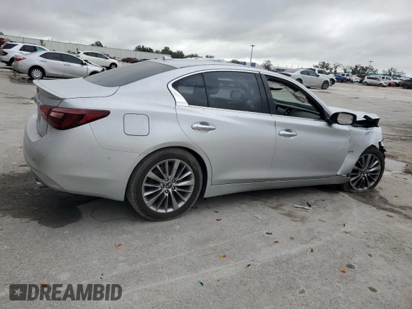 2019 Infiniti Q50 3.0t Signature Edition with VIN JN1EV7AP6KM514591, listed as a Copart auction lot 84735724 with 64,178 mi miles and Non Repairable. Bid and sale history available at carsss.com. Image 3.