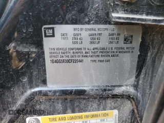 2012 Buick LaCrosse Premium 2 with VIN 1G4GG5E30CF220441, listed as a Copart auction lot 74825214 with 131,393 mi miles and Salvage title. Bid and sale history available at DreamBid. Image 13.