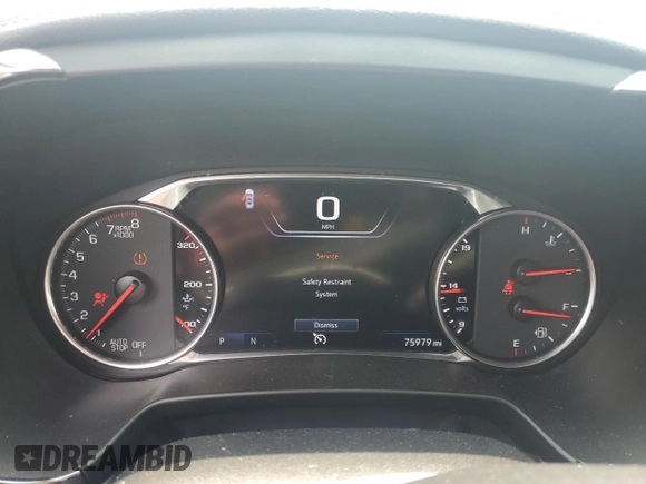 2019 Chevrolet Blazer RS with VIN 3GNKBERS8KS703823, listed as a Copart auction lot 59187075 with 75,979 mi miles and Salvage title. Bid and sale history available at DreamBid. Image 9.