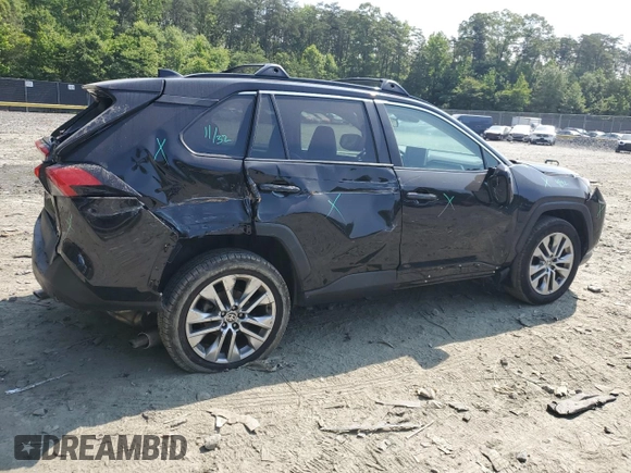 2023 Toyota RAV4 XLE Premium with VIN 2T3A1RFV0PC383809, listed as a Copart auction lot 59938405 with 33,206 mi miles and Salvage title. Bid and sale history available at DreamBid. Image 3.
