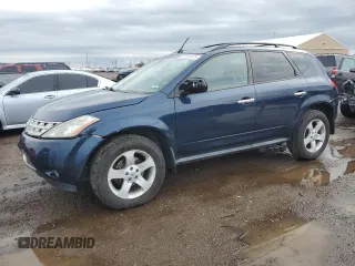 2005 Nissan Murano SL z VIN JN8AZ08T45W318883, wystawiony jako Copart lot #56180225 z przebiegiem 165 436 mil mil oraz Szkoda całkowita • Salvage title. Historia ofert i sprzedaży dostępna na DreamBid. Obrazek 1.