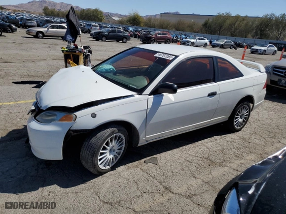 2001 Honda Civic LX with VIN 1HGEM22541L044275, listed as a Copart auction lot 49787265 with 216,899 mi miles and Salvage Title. Bid and sale history available at carsss.com. Image 1.