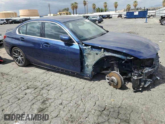 2020 BMW 3 Series 330i with VIN WBA5R1C08LFH41897, listed as a Copart auction lot 50094785 with 55,930 mi miles and Salvage Title. Bid and sale history available at carsss.com. Image 4.