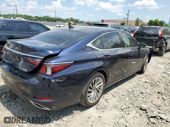 2019 Lexus ES 350 with VIN 58ABZ1B10KU021831, listed as a Copart auction lot 62299345 with Not provided miles and Salvage title. Bid and sale history available at DreamBid. Image 3.