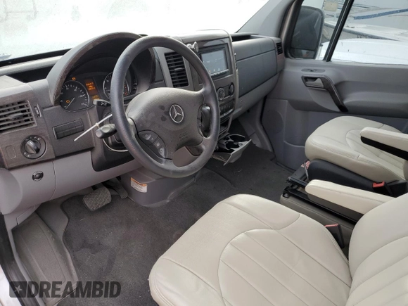 2012 Mercedes-Benz Sprinter with VIN WD3PF4CD5C5699548, listed as a Copart auction lot 76361884 with 46,471 mi miles and Salvage Title. Bid and sale history available at DreamBid. Image 8.