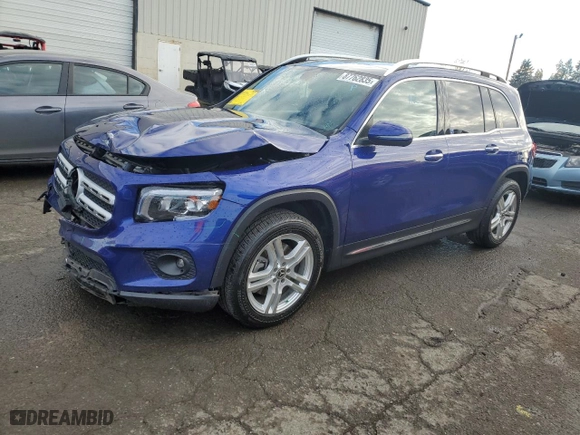 2021 Mercedes-Benz GLB with VIN W1N4M4HB4MW109527, listed as a Copart auction lot 87762835 with 55,442 mi miles and Salvage Title. Bid and sale history available at carsss.com. Image 1.