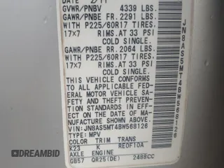 2011 Nissan Rogue SV with VIN JN8AS5MT4BW568126, listed as a Copart auction lot 46417875 with 123,718 mi miles and Salvage Title. Bid and sale history available at carsss.com. Image 13.