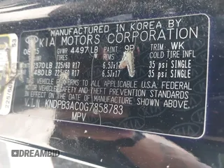 2016 Kia Sportage LX with VIN KNDPB3AC0G7858783, listed as a IAAI auction lot 42057986 with 131,954 mi miles. Bid and sale history available at carsss.com. Image 9.