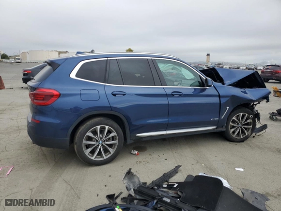 2018 BMW X3 xDrive30i with VIN 5UXTR9C52JLC75322, listed as a Copart auction lot 53843175 with 0 mi miles and Salvage Title. Bid and sale history available at carsss.com. Image 3.