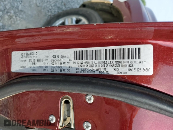 2018 Ram 2500 Tradesman с VIN 3C6UR5CL7JG416268, выставлен на аукционе Copart как лот 59357775 с пробегом 118 748 миль миль и Списание • Salvage title. История ставок и продаж доступна на DreamBid. Изображение 12.