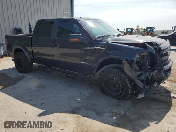 2014 Ford F-150 XL with VIN 1FTFW1ETXEFB42782, listed as a Copart auction lot 56055895 with 147,995 mi miles and Salvage title. Bid and sale history available at DreamBid. Image 4.