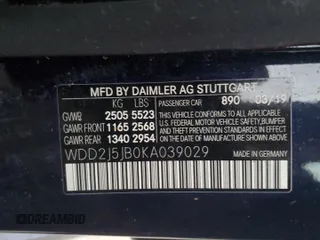 2019 Mercedes-Benz CLS with VIN WDD2J5JB0KA039029, listed as a Copart auction lot 74789214 with 0 mi miles and Non Repairable. Bid and sale history available at carsss.com. Image 13.