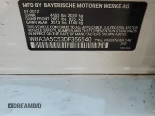 2013 BMW 3 Series 328i z VIN WBA3A5C53DF356540, wystawiony jako Copart lot #62729845 z przebiegiem 155 470 mil mil oraz Szkoda całkowita • Salvage title. Historia ofert i sprzedaży dostępna na DreamBid. Obrazek 12.