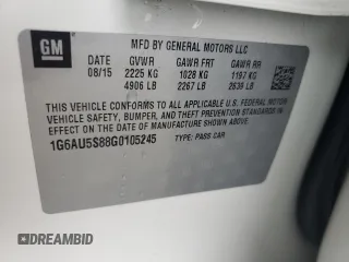 2016 Cadillac CTS V-Sport RWD with VIN 1G6AU5S88G0105245, listed as a Copart auction lot 49976395 with 69,095 mi miles and Salvage Title. Bid and sale history available at DreamBid. Image 12.