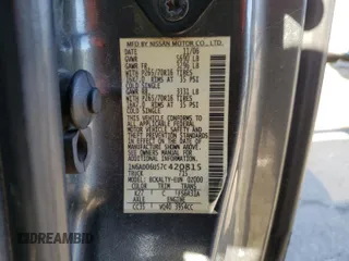 2007 Nissan Frontier SE with VIN 1N6AD06U57C420815, listed as a Copart auction lot 42594925 with 256,851 mi miles and Salvage title. Bid and sale history available at DreamBid. Image 12.