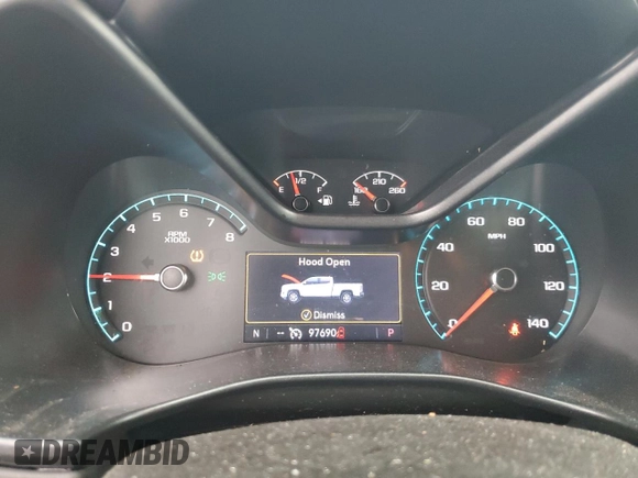 2019 GMC Canyon 4WD SLE with VIN 1GTG6CEN4K1316954, listed as a Copart auction lot 80672314 with 97,690 mi miles and Non Repairable. Bid and sale history available at carsss.com. Image 9.