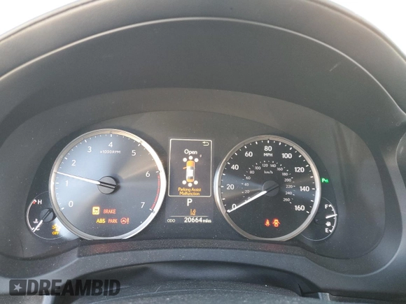 2020 Lexus IS 300 with VIN JTHDA1D25L5107518, listed as a Copart auction lot 87176444 with 20,664 mi miles and Salvage title. Bid and sale history available at DreamBid. Image 9.