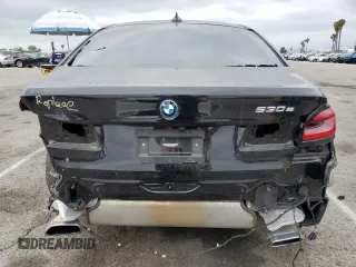 2023 BMW 5 Series 530e with VIN WBA13AG01PCM24624, listed as a Copart auction lot 55149855 with 26,022 mi miles and Salvage title. Bid and sale history available at DreamBid. Image 6.