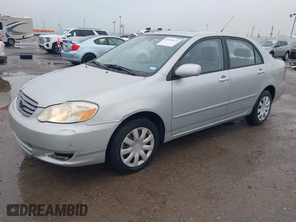 2003 Toyota Corolla CE with VIN 1NXBR38E23Z162446, listed as a IAAI auction lot 41951471 with 176,483 mi miles and . Bid and sale history available at DreamBid. Image 2.