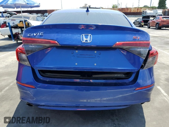 2022 Honda Civic Si with VIN 2HGFE1E51NH471195, listed as a Copart auction lot 55349515 with 26,032 mi miles and Salvage Title. Bid and sale history available at DreamBid. Image 6.