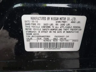 2010 Infiniti G37 Sedan x with VIN JN1CV6AR6AM253691, listed as a IAAI auction lot 41553661 with 96,439 mi miles. Bid and sale history available at carsss.com. Image 9.