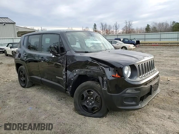 2017 Jeep Renegade Sport with VIN ZACCJAAB2HPF07830, listed as a Copart auction lot 49964105 with 128,273 mi miles and Salvage Title. Bid and sale history available at DreamBid. Image 12.