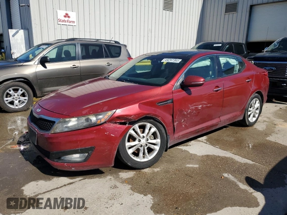 2013 Kia Optima EX with VIN 5XXGN4A7XDG118726, listed as a Copart auction lot 49297365 with Not Provided miles and Salvage Title. Bid and sale history available at carsss.com. Image 1.