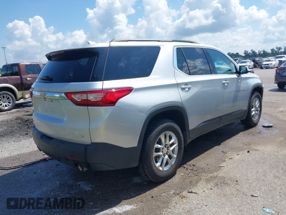 2019 Chevrolet Traverse LT Cloth z VIN 1GNERGKW3KJ293483, wystawiony jako IAAI lot #42524003 z przebiegiem 82 611 mil mil oraz . Historia ofert i sprzedaży dostępna na DreamBid. Obrazek 4.