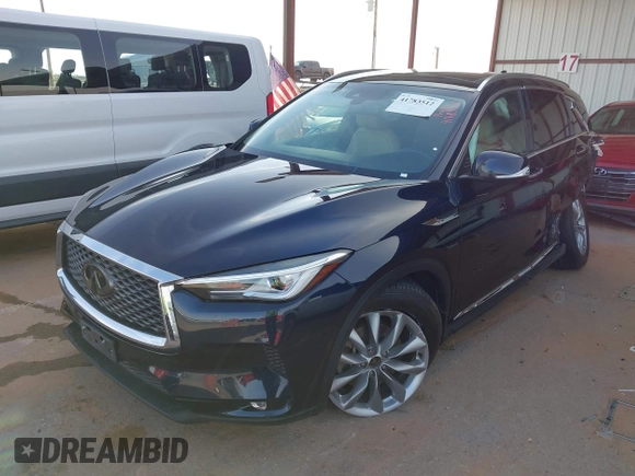 2019 Infiniti QX50 LUXE with VIN 3PCAJ5M19KF145236, listed as a IAAI auction lot 41783512 with 95,206 mi miles. Bid and sale history available at carsss.com. Image 17.
