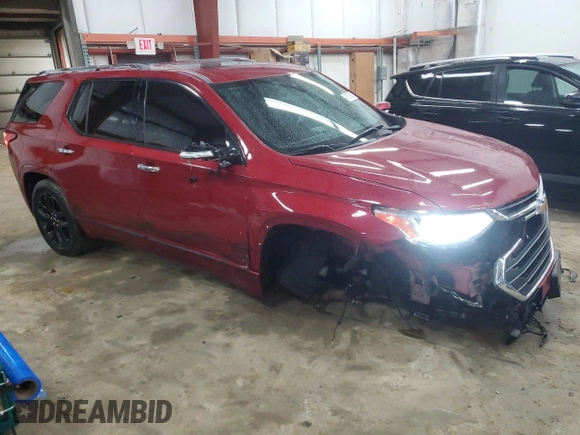 2019 Chevrolet Traverse Premier with VIN 1GNERKKW7KJ140091, listed as a Copart auction lot 43579355 with 97,256 mi miles and Salvage Title. Bid and sale history available at carsss.com. Image 4.