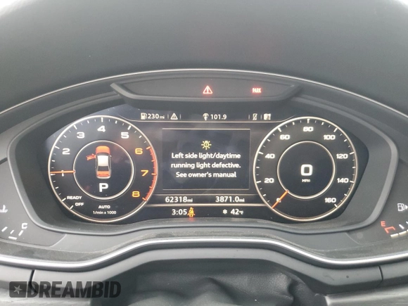 2017 Audi A4 Season of Audi ultra Premium with VIN WAUKMAF43HN051176, listed as a Copart auction lot 81124494 with 62,318 mi miles and Salvage Title. Bid and sale history available at carsss.com. Image 9.