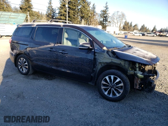 2015 Kia Sedona SX with VIN KNDMC5C14F6038900, listed as a Copart auction lot 44683445 with 166,793 mi miles and Salvage Title. Bid and sale history available at carsss.com. Image 4.
