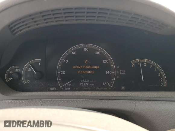 2009 Mercedes-Benz CL 550 with VIN WDDEJ86X59A019727, listed as a Copart auction lot 47623995 with 70,579 mi miles and Salvage Title. Bid and sale history available at DreamBid. Image 9.