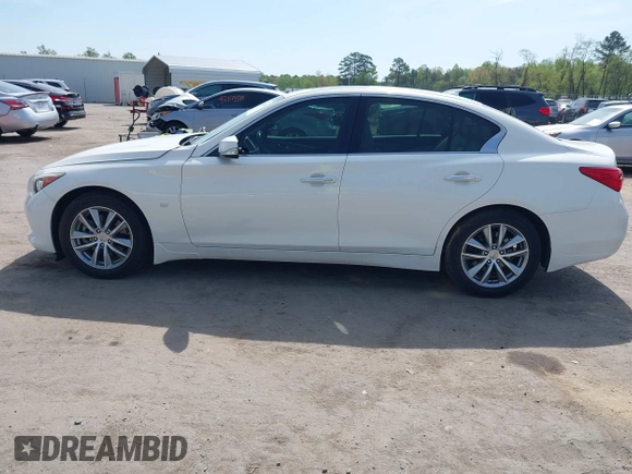 2015 Infiniti Q50 Premium with VIN JN1BV7AR0FM421592, listed as a IAAI auction lot 42070055 with 161,038 mi miles. Bid and sale history available at carsss.com. Image 14.