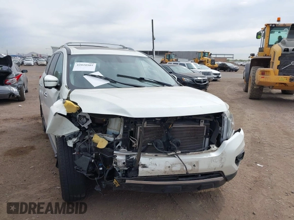 2017 Nissan Pathfinder SV with VIN 5N1DR2MMXHC668443, listed as a IAAI auction lot 42020905 with 109,417 mi miles. Bid and sale history available at carsss.com. Image 6.