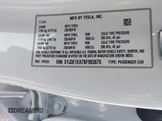 2025 Tesla Model 3 Long Range с VIN 5YJ3E1EA7SF903675, выставлен на аукционе IAAI как лот 42056122 с пробегом 2 564 миль миль и . История ставок и продаж доступна на DreamBid. Изображение 9.