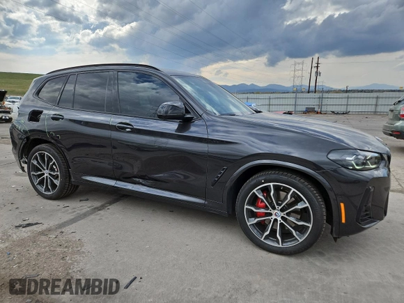 2023 BMW X3 M40i with VIN 5UX83DP0XP9P69052, listed as a Copart auction lot 54243525 with 22,940 mi miles and Salvage Title. Bid and sale history available at DreamBid. Image 4.