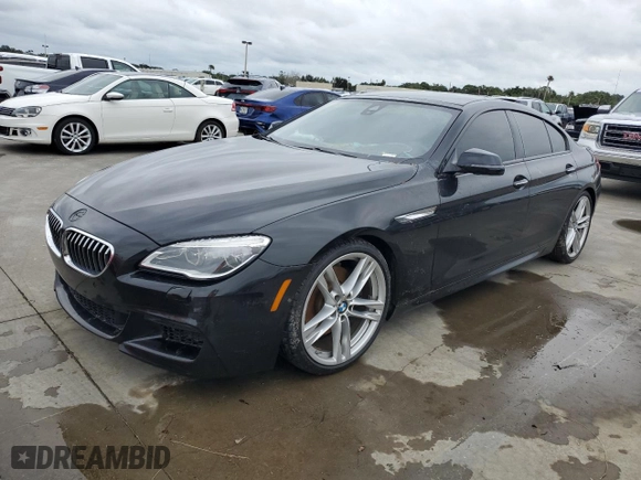 2016 BMW 6 Series 640i with VIN WBA6D0C56GG432774, listed as a Copart auction lot 73964134 with 0 mi miles and Salvage Title. Bid and sale history available at carsss.com. Image 1.