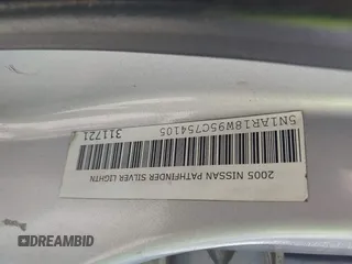2005 Nissan Pathfinder SE with VIN 5N1AR18W95C754105, listed as a IAAI auction lot 42804550 with Not provided miles and . Bid and sale history available at DreamBid. Image 9.