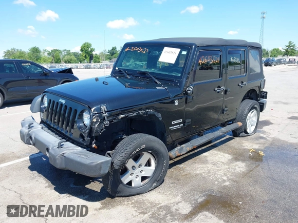 2017 Jeep Wrangler Unlimited Sport with VIN 1C4BJWDG7HL544974, listed as a IAAI auction lot 42603521 with 96,878 mi miles and . Bid and sale history available at DreamBid. Image 6.