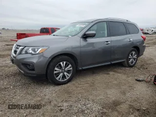 2019 Nissan Pathfinder S z VIN 5N1DR2MNXKC617492, wystawiony jako Copart lot #44805765 z przebiegiem 138 661 mil mil oraz Szkoda całkowita • Salvage title. Historia ofert i sprzedaży dostępna na DreamBid. Obrazek 1.