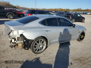 2019 Genesis G70 2.0T Advanced with VIN KMTG44LA7KU019530, listed as a Copart auction lot 81485154 with 68,657 mi miles and Salvage Title. Bid and sale history available at carsss.com. Image 3.