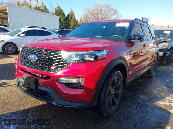 2023 Ford Explorer ST with VIN 1FM5K8GC6PGA22760, listed as a IAAI auction lot 41710627 with 31,448 mi miles. Bid and sale history available at carsss.com. Image 2.